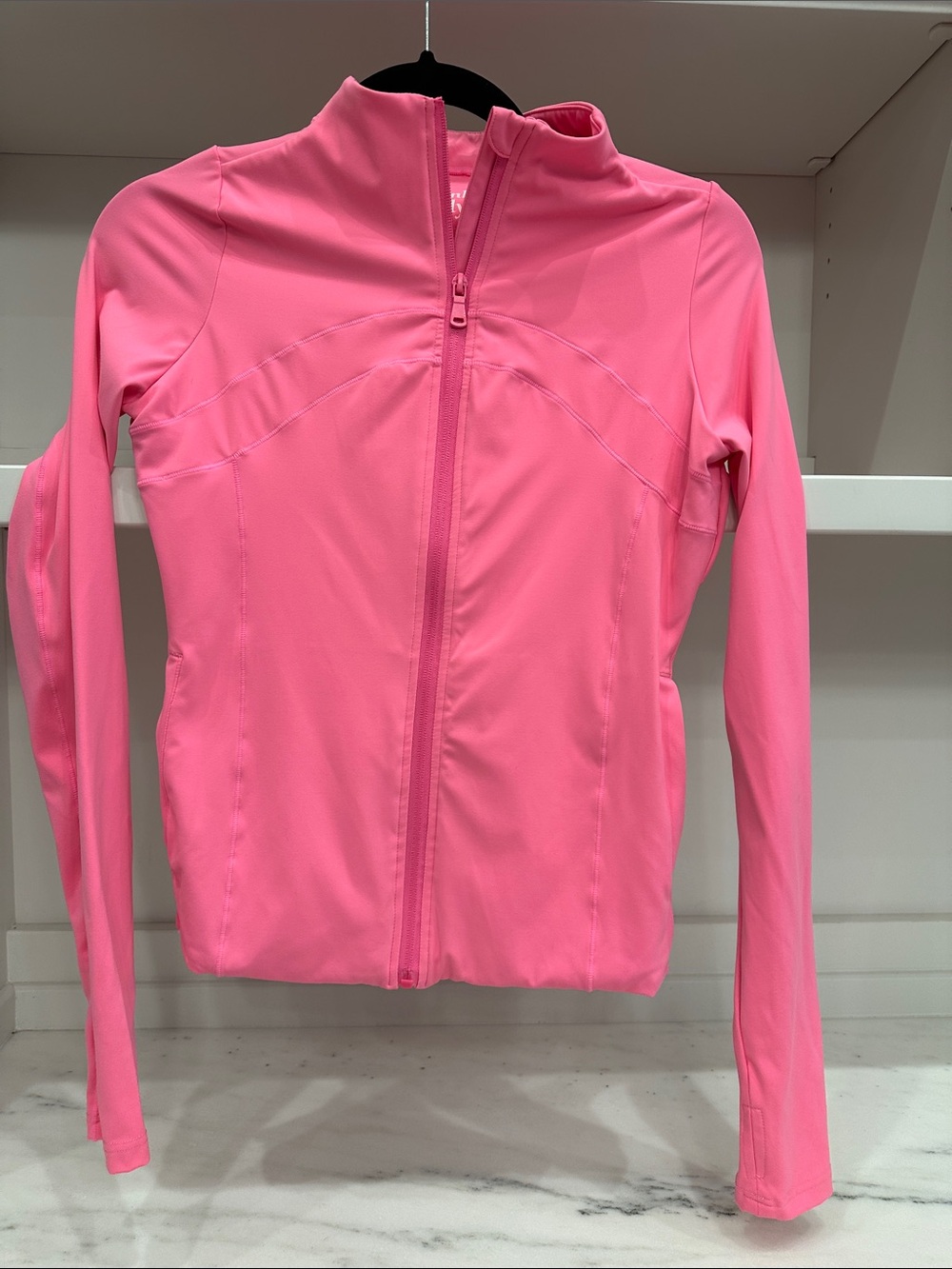 Pink Lily small Women's Pink Zip-Up Active Jacket.  Like new